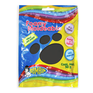 FOAMY MOLDEABLE BOMBIN NEGRO 1U FOAMY MOLDEABLE BOMBIN NEGRO 1U