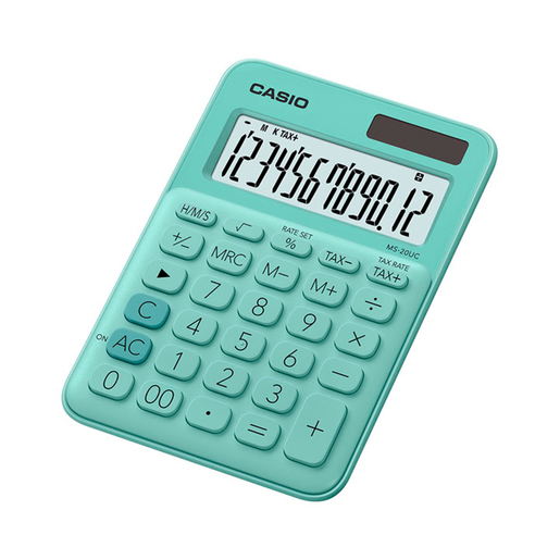 CALCULADORA CASIO MINI COLORES MS-7UC-GN