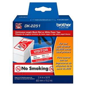 CINTA CONTINUA BROTHER (2.4 *50 PIES, ROJO/NEGRO) CINTA CONTINUA BROTHER (2.4 *50 PIES, ROJO/NEGRO)