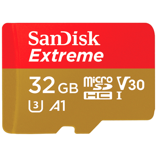 MICROSD SANDISK EXTREME 32GB W/SD ADPT (ACT CAM)