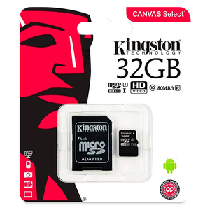 MICRO SDHC KINGSTON 32GB CANVAS SELECT 80R CL10 MICRO SDHC KINGSTON 32GB CANVAS SELECT 80R CL10