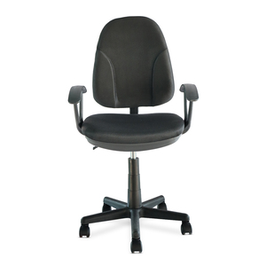 SILLA SECRETARIAL DE TELA CON BRAZOS COLOR NEGRO ERGONOMICA SILLA SECRETARIAL DE TELA CON BRAZOS COLOR NEGRO ERGONOMICA