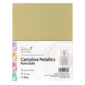 CARTULINA CARTA PETALLICS GOLD 285GR 30H CARTULINA CARTA PETALLICS GOLD 285GR 30H