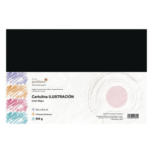 CARTULINA ILUSTRACION NEGRA 950GR (MEDIDAS 38 X 25.5CM) CARTULINA ILUSTRACION NEGRA 950GR (MEDIDAS 38 X 25.5CM)