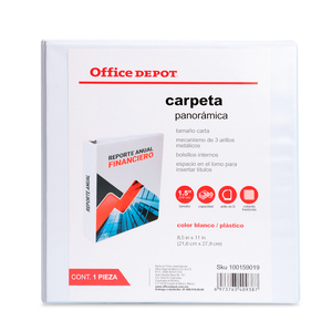 CARPETA, 3 ARILLOS EN D , TAMANO CARTA, 1.5 PULG CARPETA, 3 ARILLOS EN D , TAMANO CARTA, 1.5 PULG