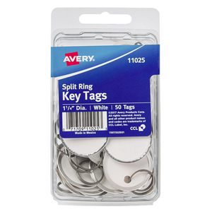 IDENTIFICADORES PARA LLAVES ARILLO METÁLICO BLANCO 3,2CM PAQ 50 IDENTIFICADORES PARA LLAVES ARILLO METÁLICO BLANCO 3,2CM PAQ 50