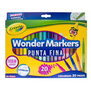 MARCADOR CRAYOLA COLOR WONDER 20U (PUNTA MEDIA) MARCADOR CRAYOLA COLOR WONDER 20U (PUNTA MEDIA)