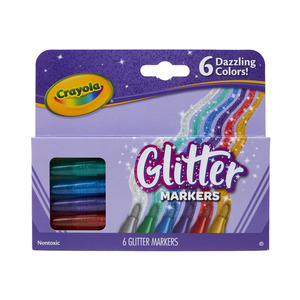 MARCADOR CRAYOLA CON BRILLANTINA 6U (PUNTA MEDIA) MARCADOR CRAYOLA CON BRILLANTINA 6U (PUNTA MEDIA)