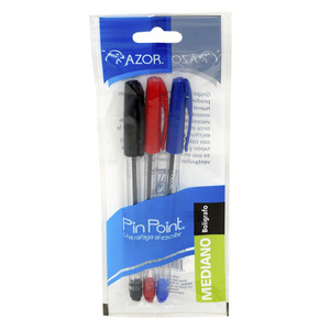 BOLIGRAFO AZOR PIN POINT BOLI (NE-RO-AZ) C/3 PZ 0.7MM BOLIGRAFO AZOR PIN POINT BOLI (NE-RO-AZ) C/3 PZ 0.7MM
