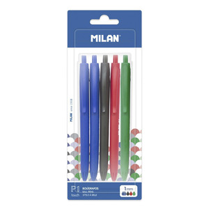 BOLIGRAFO MILAN P1 TOUCH 5U (2 AZULES, NEGRO, ROJO Y VERDE) BOLIGRAFO MILAN P1 TOUCH 5U (2 AZULES, NEGRO, ROJO Y VERDE)
