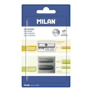 SACAPUNTAS MILAN ALUMINIO 2U SACAPUNTAS MILAN ALUMINIO 2U
