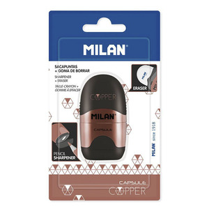 SACAPUNTA + BORRADOR MILAN CAPSULE COPPER NEGRO SACAPUNTA + BORRADOR MILAN CAPSULE COPPER NEGRO