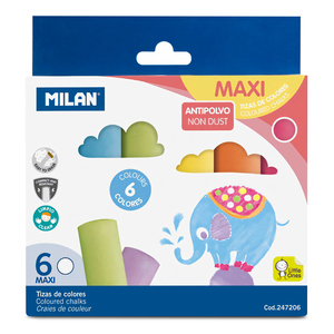 YESOS MILAN MAXI COLORES CARBONATADO 6U YESOS MILAN MAXI COLORES CARBONATADO 6U