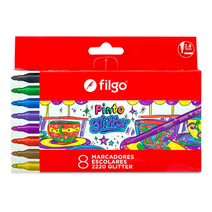 MARCADOR FILGO PINTO 2220 GLITTER 8U MARCADOR FILGO PINTO 2220 GLITTER 8U