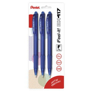BOLIGRAFO RETRACTIL PENTEL FEEL-IT 0.7MM AZUL 3U BOLIGRAFO RETRACTIL PENTEL FEEL-IT 0.7MM AZUL 3U