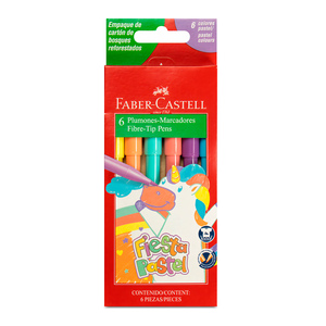 MARCADORES FABER CASTELL FINO PASTEL 6U MARCADORES FABER CASTELL FINO PASTEL 6U