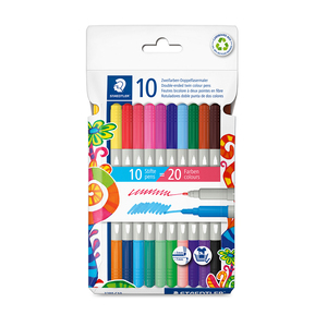 MARCADORES STAEDTLER 2 EN 1 10U (20 COLORES) MARCADORES STAEDTLER 2 EN 1 10U (20 COLORES)