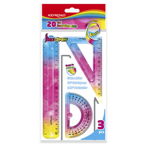 JUEGO GEOMETRICO KEYROAD FLEXIBLE 20CM JUEGO GEOMETRICO KEYROAD FLEXIBLE 20CM