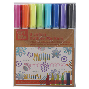 MARCADORES PARA DELINEADO PLATEADO TREE IN ART PUNTA 2MM 8U MARCADORES PARA DELINEADO PLATEADO TREE IN ART PUNTA 2MM 8U