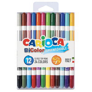 MARCADORES CARIOCA BICOLOR 12U MARCADORES CARIOCA BICOLOR 12U
