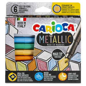 MARCADORES CARIOCA MATALICOS MAXI 6U MARCADORES CARIOCA MATALICOS MAXI 6U