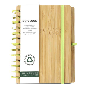 LIBRETA ESPIRAL BAMBOO CINTA VERDE  A5 80GR 100H LIBRETA ESPIRAL BAMBOO CINTA VERDE  A5 80GR 100H