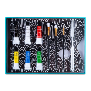SET DE PINTURAS DE ACEITE CRE8  (INCLUYE: 1 PAD 30H, 6 TUBOS 12ML CADA UNO, 3 PINCELAS, 1 ESPATULA) SET DE PINTURAS DE ACEITE CRE8  (INCLUYE: 1 PAD 30H, 6 TUBOS 12ML CADA UNO, 3 PINCELAS, 1 ESPATULA)