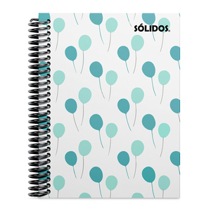 CUADERNO SOLIDO ESPIRAL CARTA PASTA FLEXIBLE GLOBOS 100H LINEAS CUADERNO SOLIDO ESPIRAL CARTA PASTA FLEXIBLE GLOBOS 100H LINEAS
