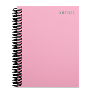 CUADERNO SOLIDO ESPIRAL 1/2 OFICIO PASTA DURA ROSA 100H LINEAS CUADERNO SOLIDO ESPIRAL 1/2 OFICIO PASTA DURA ROSA 100H LINEAS