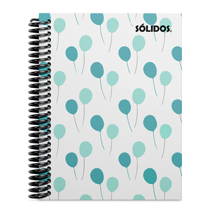 CUADERNO SOLIDO ESPIRAL 1/2 OFICIO PASTA DURA GLOBOS 100H LINEAS CUADERNO SOLIDO ESPIRAL 1/2 OFICIO PASTA DURA GLOBOS 100H LINEAS