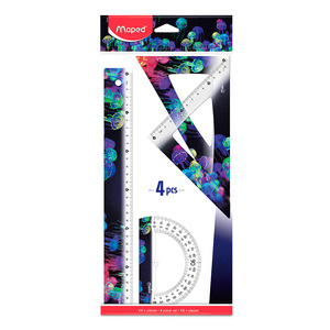 JUEGO DE GEOMETRIA MAPED DEEP SEA PARADISE 30CM 4U JUEGO DE GEOMETRIA MAPED DEEP SEA PARADISE 30CM 4U