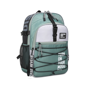 MOCHILA ISTUDY 17  VERDE CON DETALLE NEGRO Y GRIS MOCHILA ISTUDY 17  VERDE CON DETALLE NEGRO Y GRIS