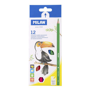 LAPICES DE COLORES MILAN HEXAGONALES 12U LAPICES DE COLORES MILAN HEXAGONALES 12U