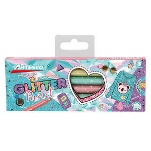 MARCADORES ARTESCO DELGADOS PASTEL CON GLITTER 6U MARCADORES ARTESCO DELGADOS PASTEL CON GLITTER 6U