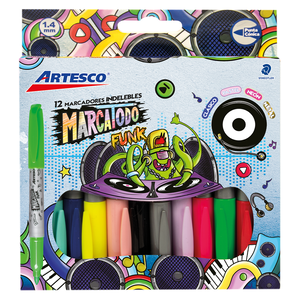 MARCADORES ARTESCO INDELEBLES MARCATODO FUNKY MIX 12U MARCADORES ARTESCO INDELEBLES MARCATODO FUNKY MIX 12U