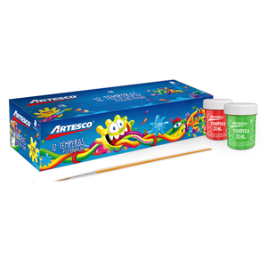 TEMPERAS ARTESCO DE 20 ML 13U (6 COLORES BASICOS + 6 METALICOS + PINCEL) TEMPERAS ARTESCO DE 20 ML 13U (6 COLORES BASICOS + 6 METALICOS + PINCEL)