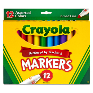 SET DE MARCADORES CRAYOLA GRUESOS LAVABLES 12 SET DE MARCADORES CRAYOLA GRUESOS LAVABLES 12
