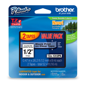 CINTA BROTHER TZE131 2PACK (12MMX8M,NEG/TRANS) CINTA BROTHER TZE131 2PACK (12MMX8M,NEG/TRANS)