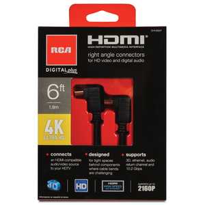 CABLE HDMI RCA 6 PIES 90 GRADOS EN UN PIN CABLE HDMI RCA 6 PIES 90 GRADOS EN UN PIN