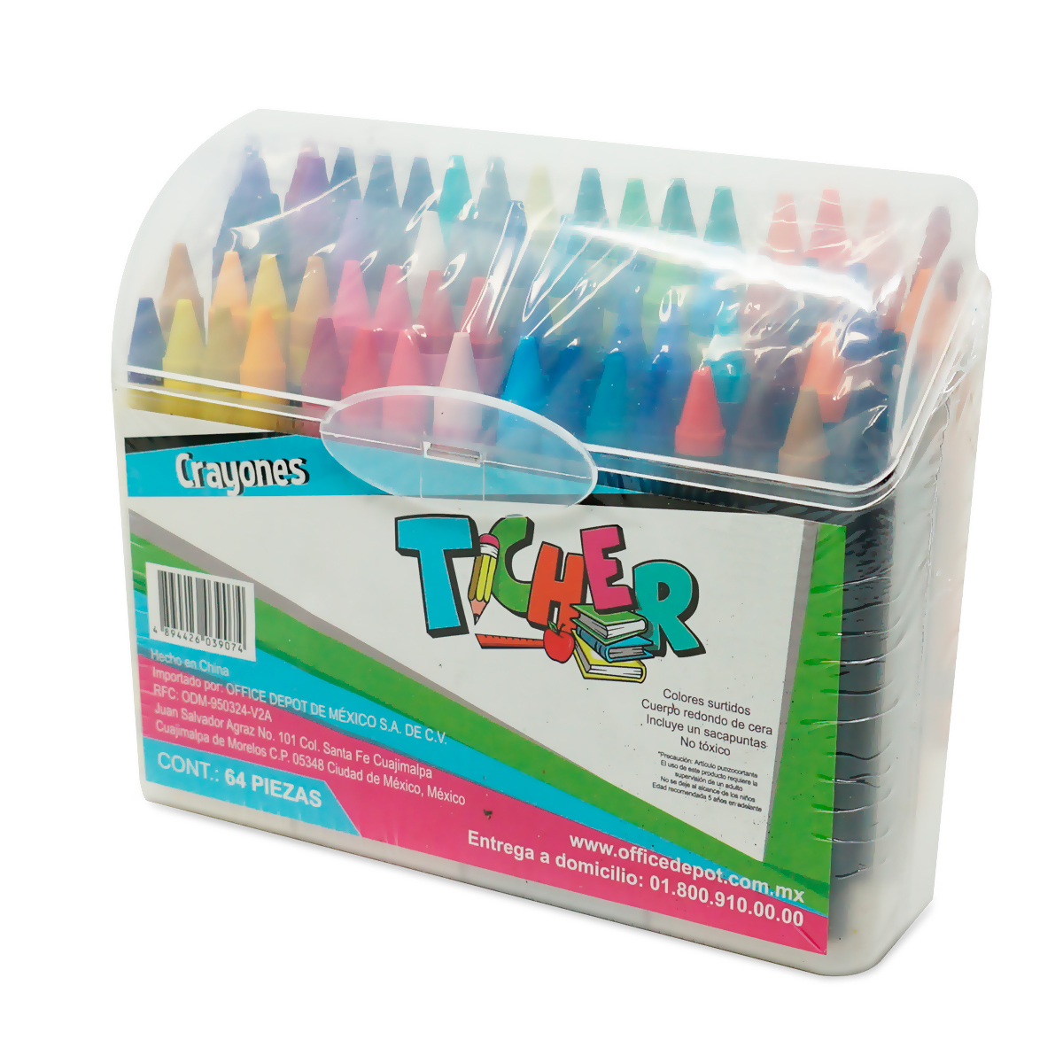 Kalysky Crayones a granel 24 paquetes de crayones con 12 colores surtidos,  crayones para niños, lápices escolares, juego de 24 (12 colores/caja)