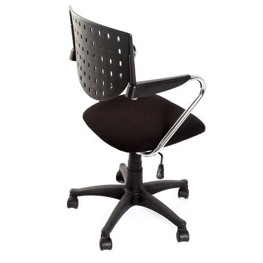 SILLA EJECUTIVA RESPALDO DE PLASTICO, NEGRA