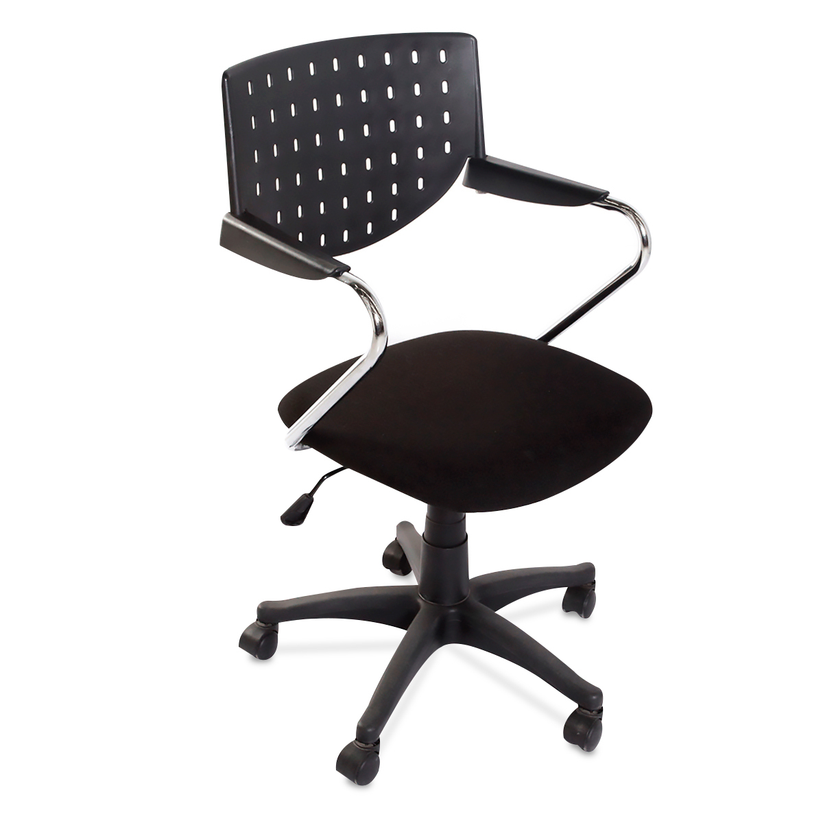 SILLA EJECUTIVA RESPALDO DE PLASTICO, NEGRA