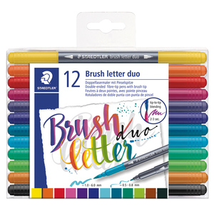 MARCADOR BRUSH LETTERING STAEDTLER 12U MARCADOR BRUSH LETTERING STAEDTLER 12U