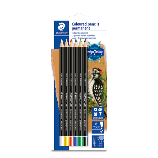 LAPICES DE COLOR STEDTLER PERMANENTES GRUESOS 6 U