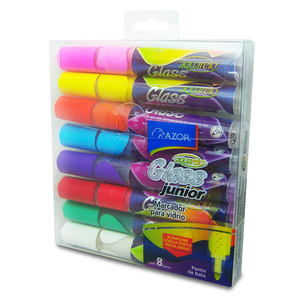 MARCADOR PARA VIDRIO AQUARELO GLASS JR 8U MARCADOR PARA VIDRIO AQUARELO GLASS JR 8U