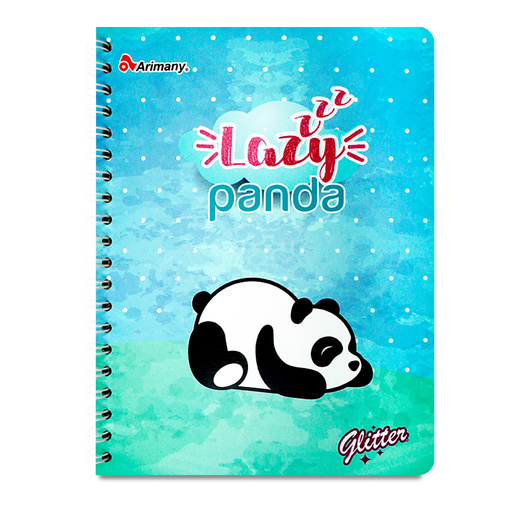 CUADERNO ESPIRAL ARIMANY GLITTER CUADROS 100H (SEMI DURA)
