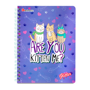 CUADERNO ESPIRAL ARIMANY GLITTER LINEAS 100H (SEMI DURA) CUADERNO ESPIRAL ARIMANY GLITTER LINEAS 100H (SEMI DURA)