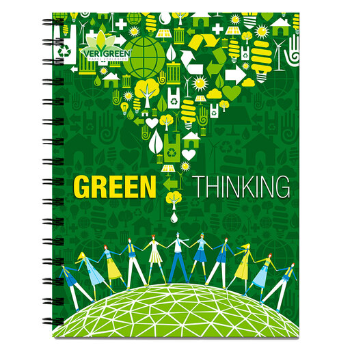 CUADERNO ESPIRAL ARIMANY VERY GREEN LINEAS 100H