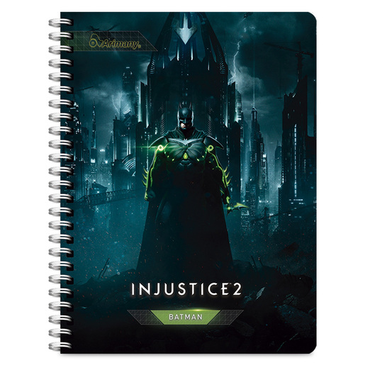 CUADERNO ESPIRAL ARIMANY INJUSTICE LINEAS 100H (SEMI DURA)
