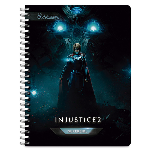 CUADERNO ESPIRAL ARIMANY INJUSTICE LINEAS 100H (SEMI DURA)